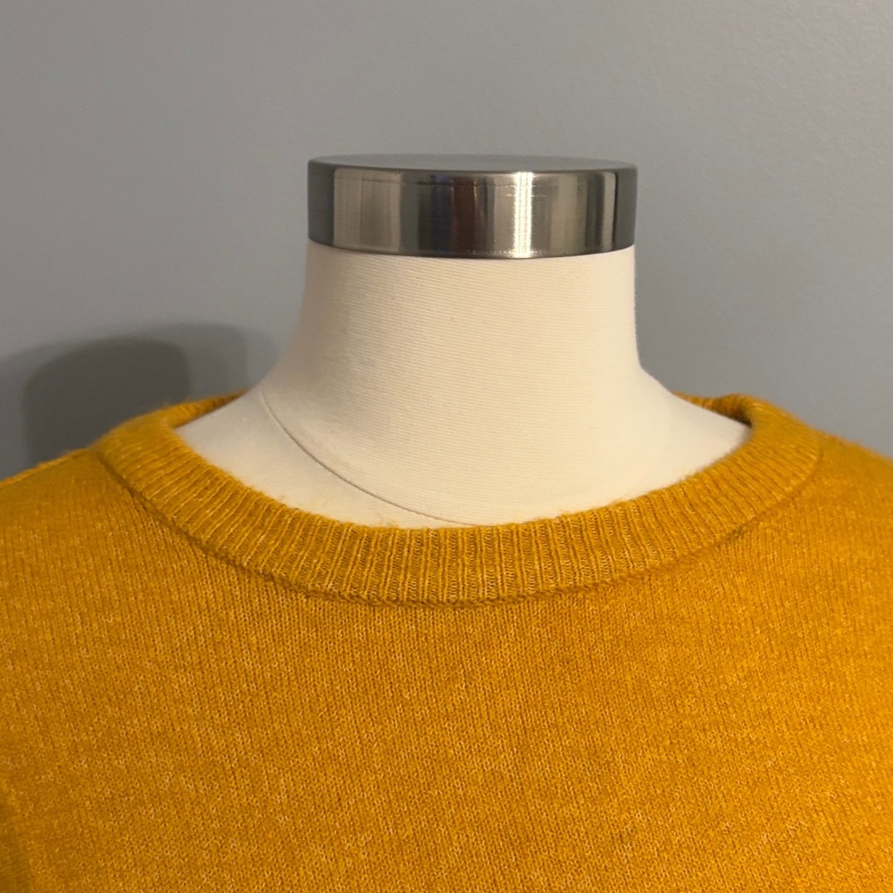 Zenana Outfitters Mustard/Bright Gold Crewneck Sweater with Pocket - Picture 5 of 8